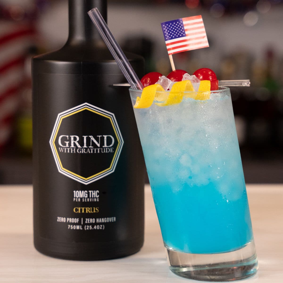 Star Spangled Sapphire THC Cocktail Cocktail Recipe