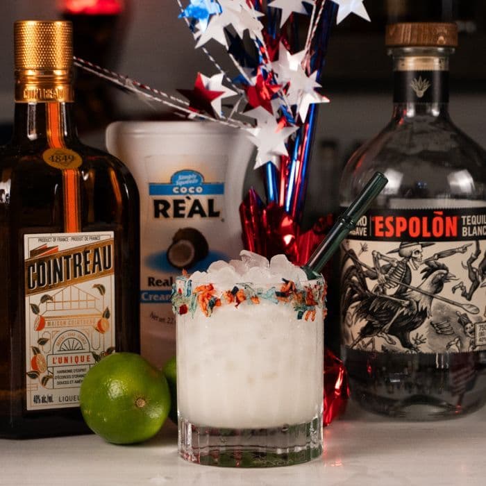 Star Spangled Coconut Margarita Cocktail Recipe