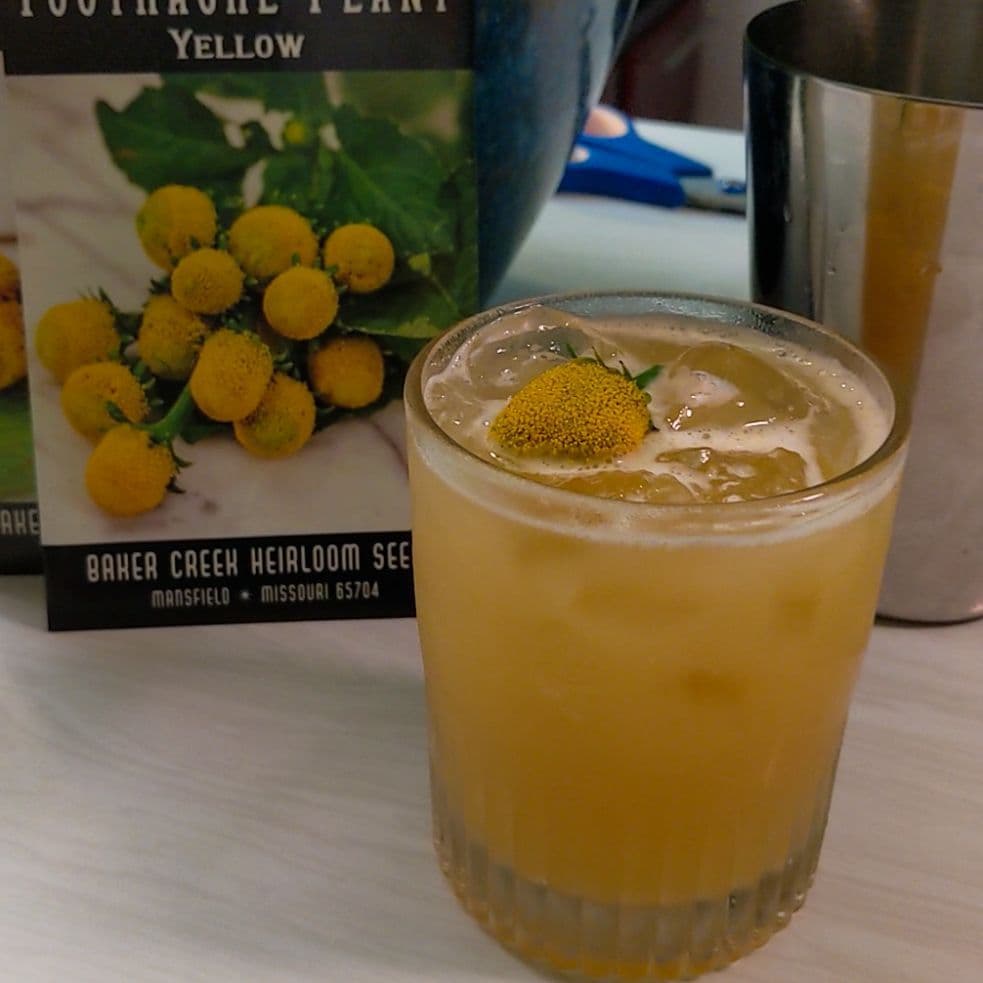Verbena Buzz Button — Tingling Pop Rocks Drink Cocktail Recipe